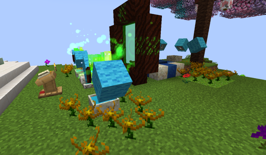 Screenshot of some of Botania's features, taken by Angela Carlton