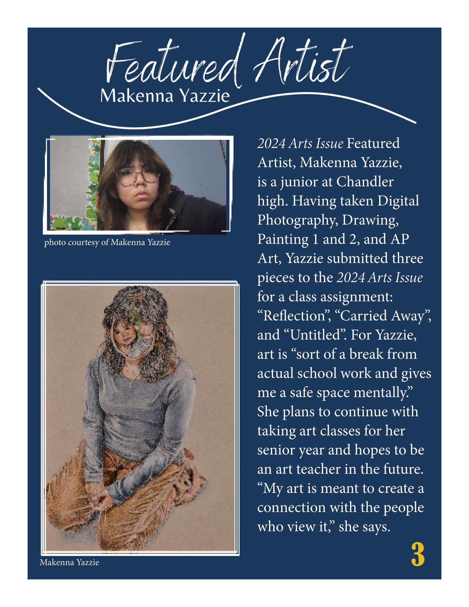 2024 Arts Issue Featured Artist is Makenna Yazzie