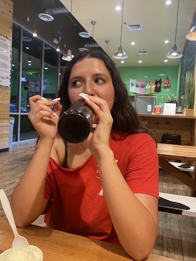 Samantha Webb at the food court