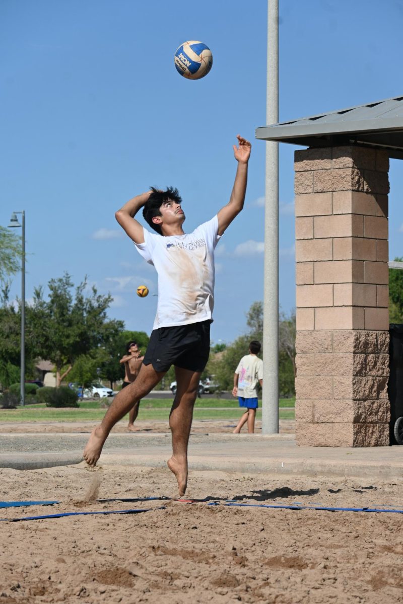 Anthony Quintana serving up a ball to start a rally!