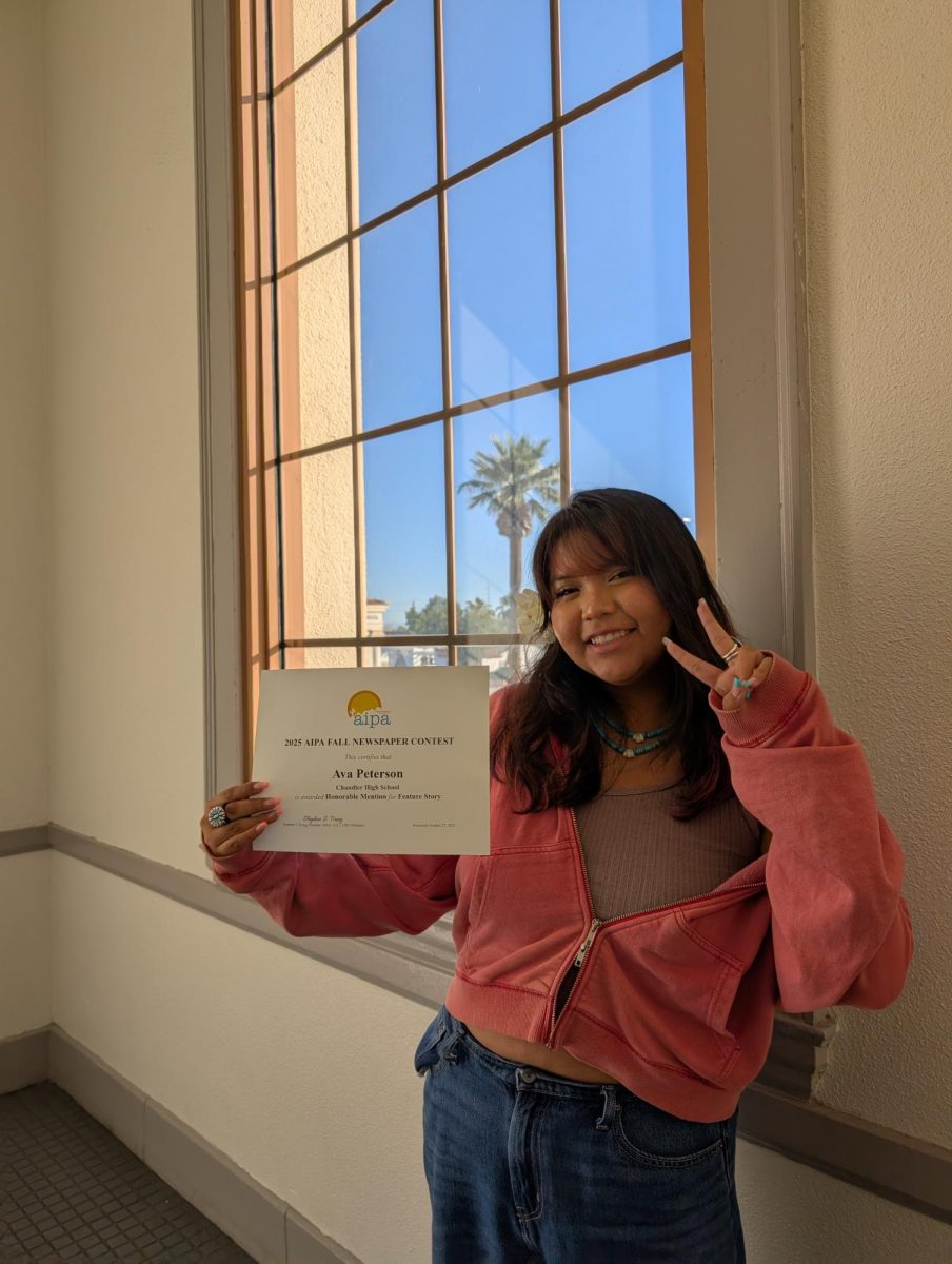 Ava Pon Peterson took home an award for writing and photography at the Arizona Interscholastic Press Association Fall Convention on Monday, October 27, 2025. 