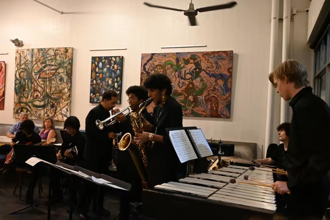 Chandler High Jazz Band performs for diners at Pita Jungle on Tues, Nov 18, 2025