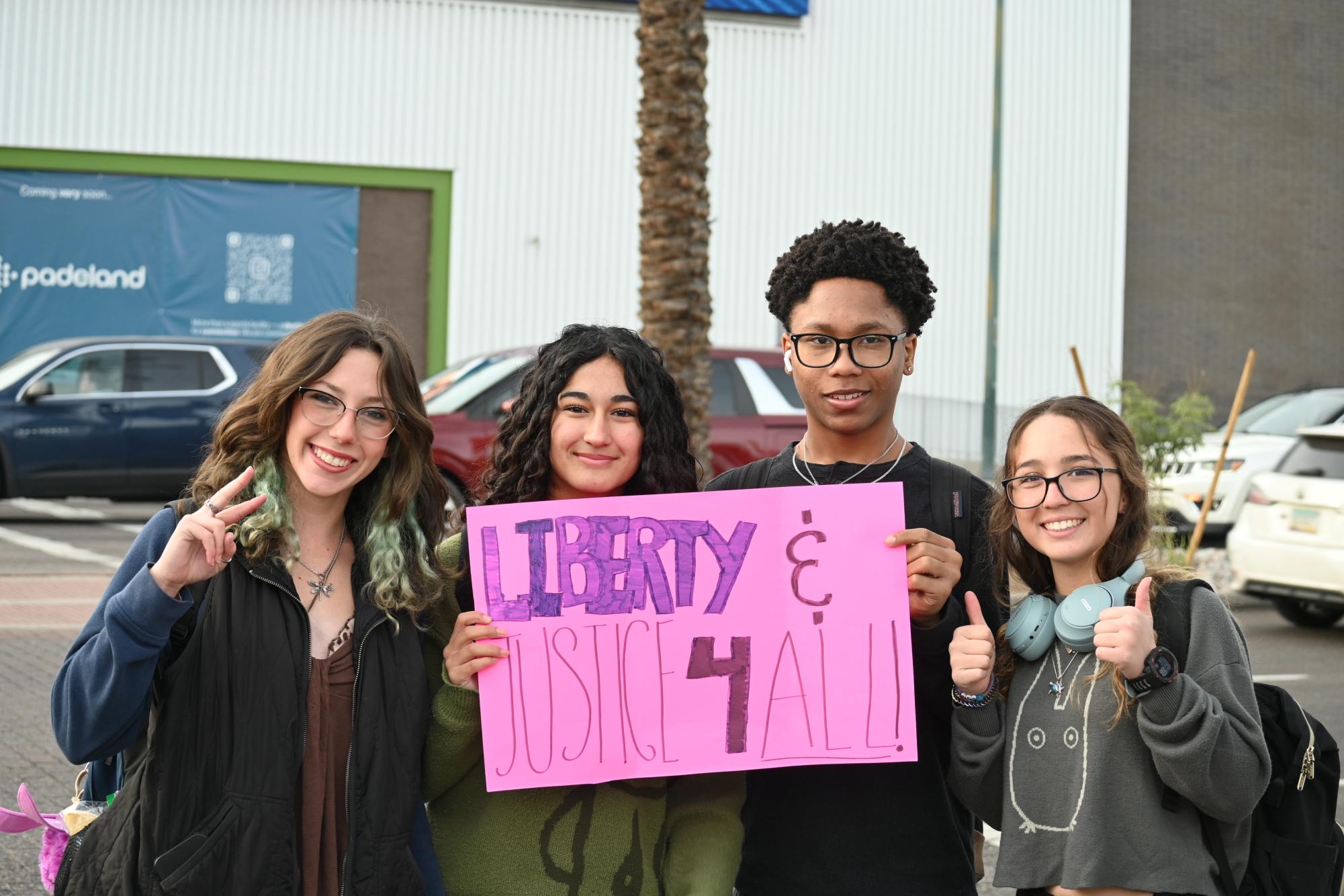Photo Highlights: Students Organize a Walkout Protest Against Current ICE Policies