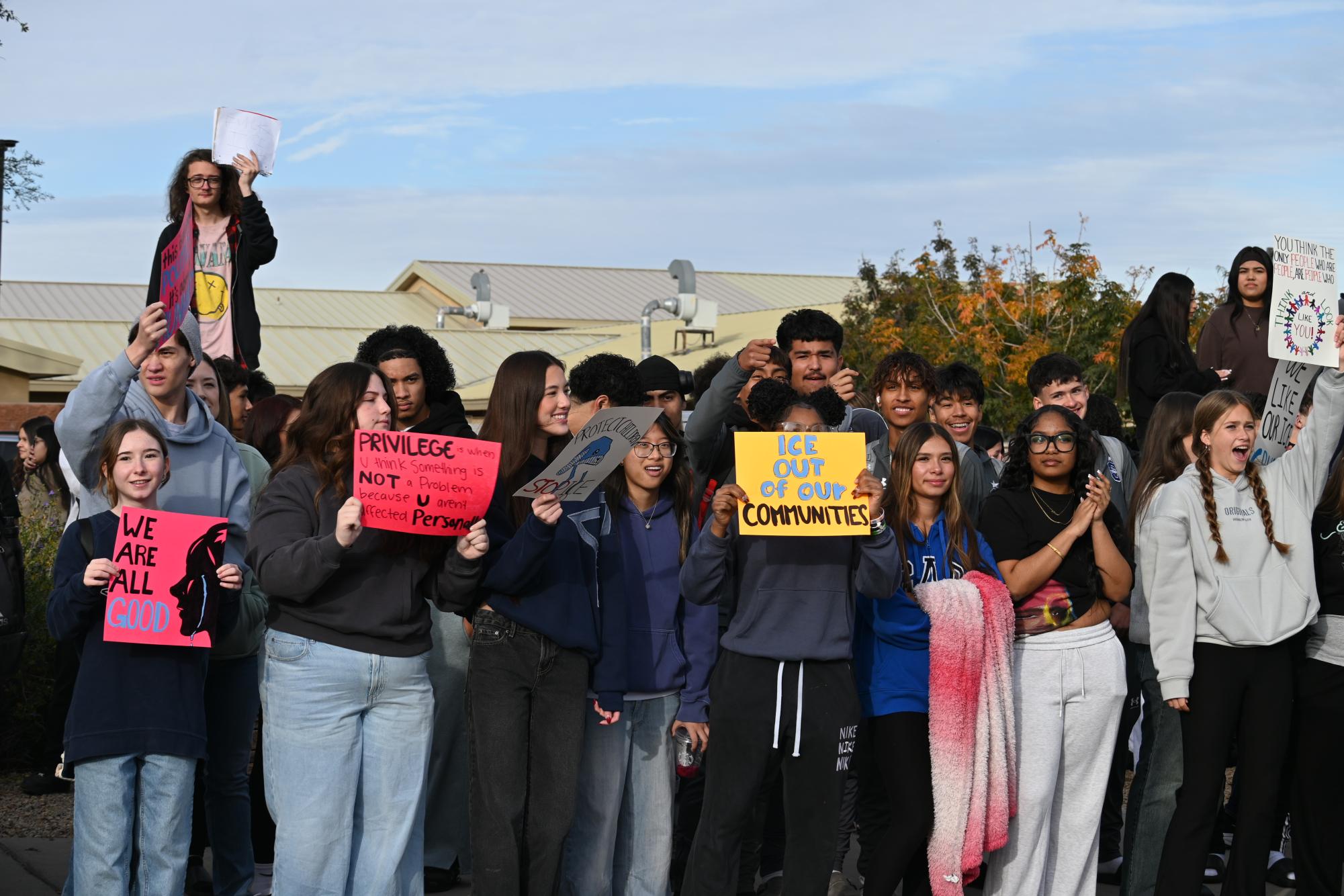 Photo Highlights: Students Organize a Walkout Protest Against Current ICE Policies