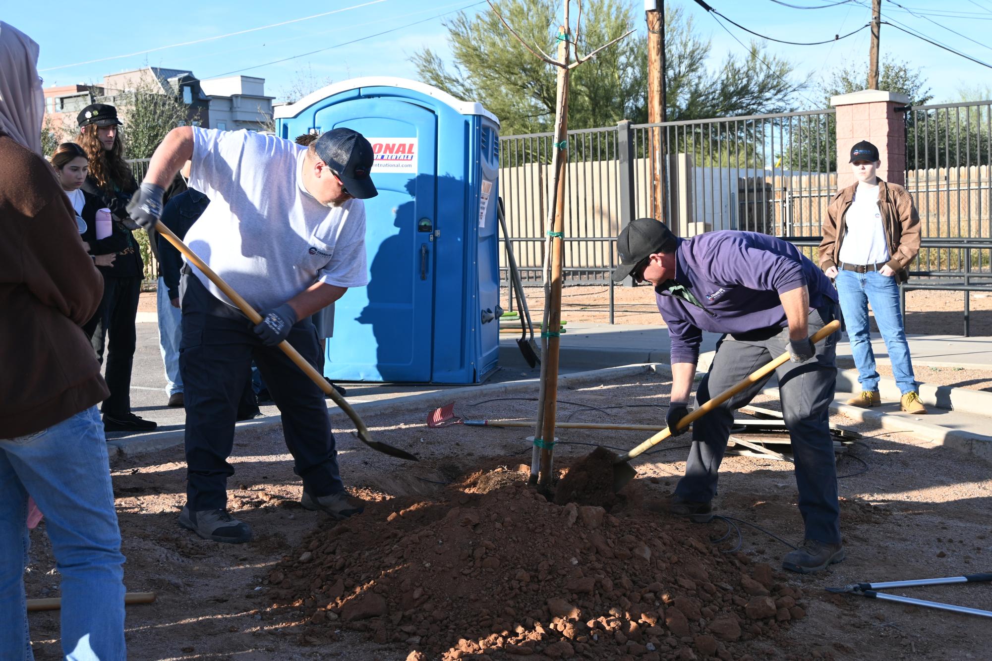 Photo Highlights: CHS FFA Students Partner With City of Chandler to Plant Trees