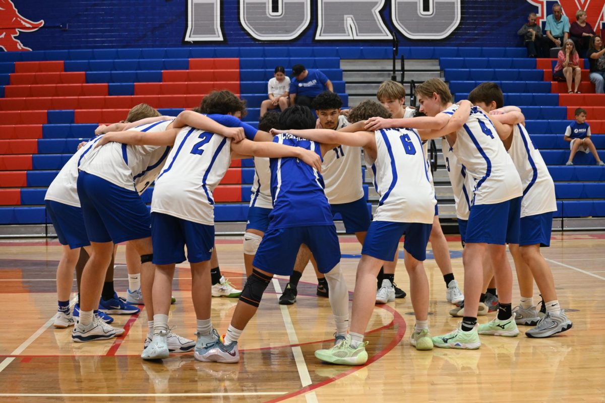 Team huddle before the game.
